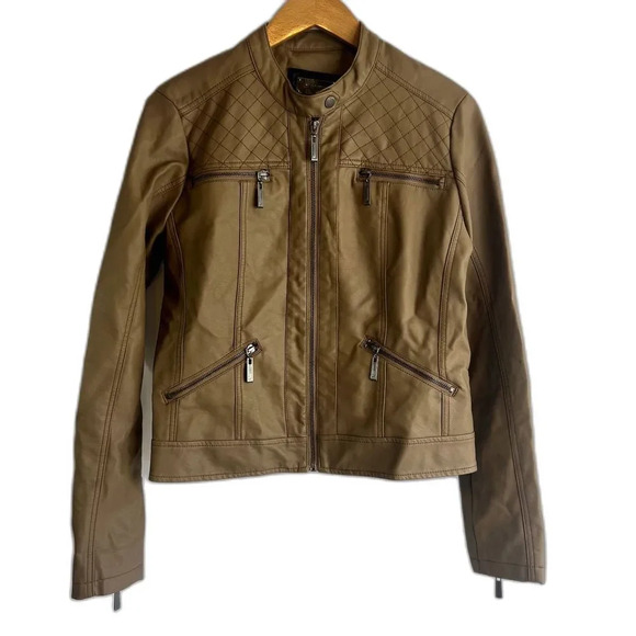 JouJou‎ Faux Leather Moto Jacket Size Medium - Picture 1 of 9